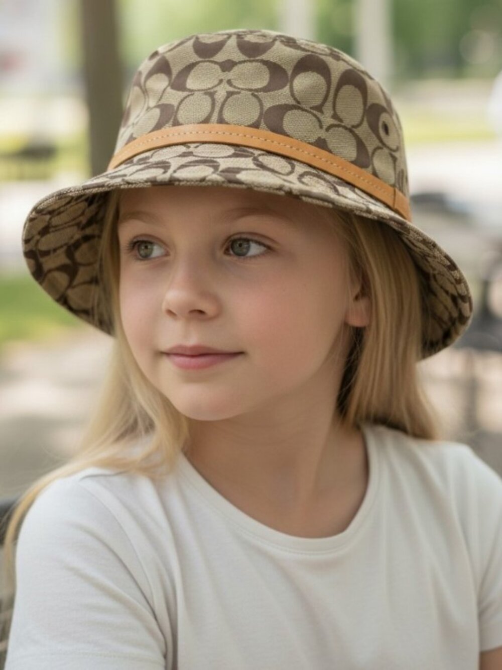COACH Signature C Monogram Bucket Hat, Size P/S (Petite/Small)